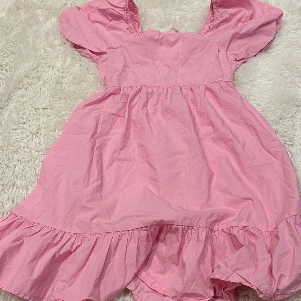 Crewcuts Pink Ruffle Sleeve Dress
